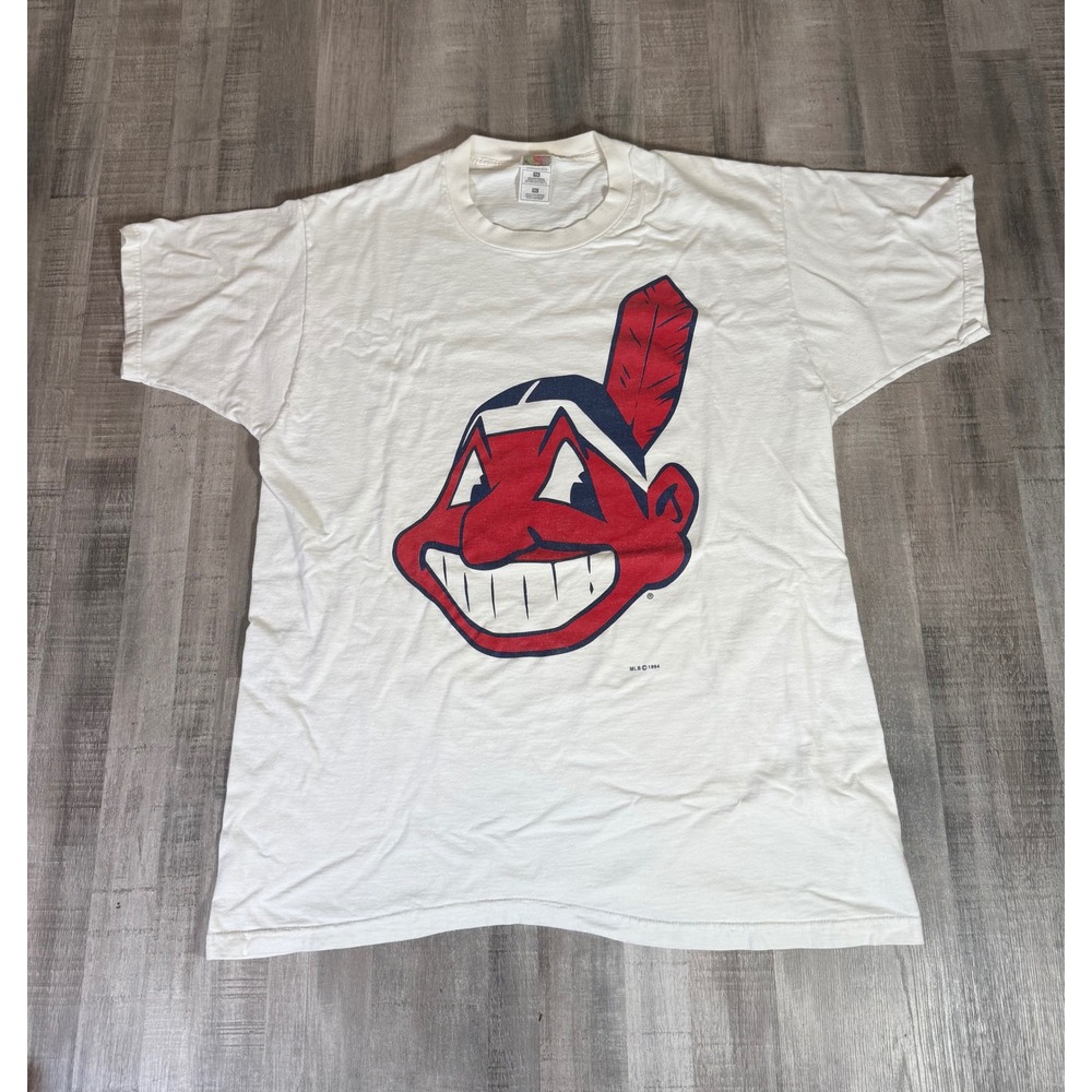 Vintage 1994 Cleveland Indians MLB T-Shirt XL Chief Wahoo Big Face Fruit of Loom